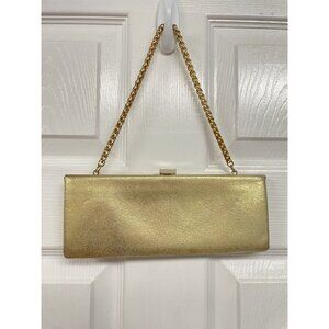 VALERIE STEVENS Gold Evening Bag Purse Shimmer  7.5"